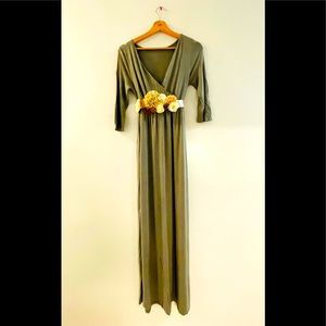 Beautiful Olive Maxi Dress.